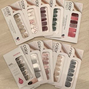 10 pkg of nail polish strips COLOR STREET & INCOCO